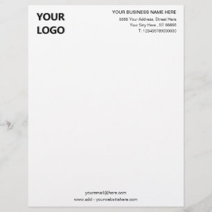 Papel Timbrado Logotipo Personalizado Nome comercial Endereço Inf