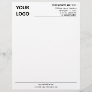 Papel Timbrado Logotipo personalizado Nome comercial Office Lette