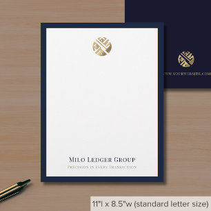 Papel Timbrado Logotipo personalizado para empresas modernas