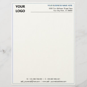 Papel Timbrado Logotipo Personalizado Seu Nome Quadro Moderno Per