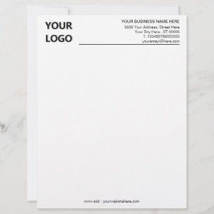 Papel Timbrado Logotipo Personalizado Simples Nome comercial Offi