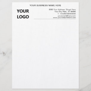 Papel Timbrado Logotipo Personalizado Simples para Empresas