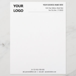 Papel Timbrado Logotipo Personalizado Simples para Sua Empresa Le