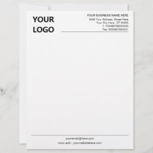 Papel Timbrado Logotipo personalizado timbrado para empresa com l