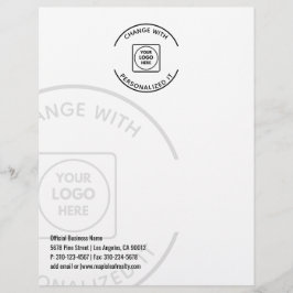 Papel Timbrado Logotipo Profissional de Empresa Marca d'água pape