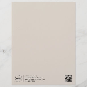 Papel Timbrado Logotipo profissional moderno de empresa Código QR