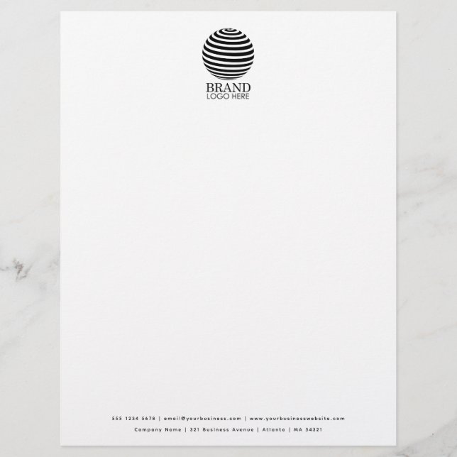 Papel Timbrado Logotipo profissional personalizado para empresas  (Frente)