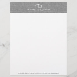 Papel Timbrado Logotipo residencial moderno Imobiliário, Linhagem