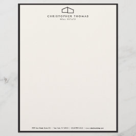 Papel Timbrado Logotipo residencial moderno Imóveis, Realtor Ivor