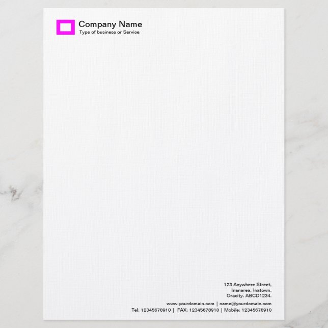 Papel Timbrado Logotipo Retângulo - Magenta (Frente)