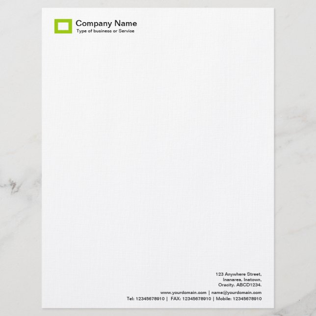 Papel Timbrado Logotipo Retângulo - Verde marciano (Frente)