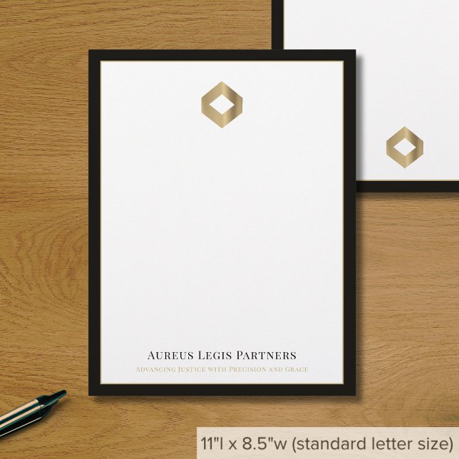 Papel Timbrado Logotipo timbrado para empresas modernas (Criador carregado)