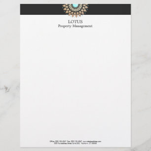 Papel Timbrado Lotus Letterhead
