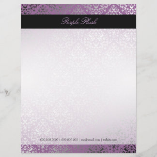 Papel Timbrado luxuoso do roxo do damasco 311-Dazzling