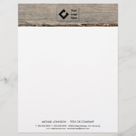 Papel Timbrado Madeira russa moderna com logotipo