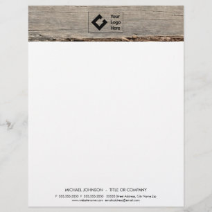 Papel Timbrado Madeira russa moderna com logotipo