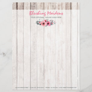 Papel Timbrado Madeira Rústica Shabby Chic Rosas Anêmona Floral