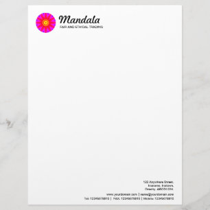 Papel Timbrado Mandala caleidoscópica 011