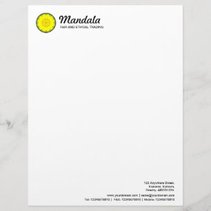 Papel Timbrado Mandala caleidoscópica 031