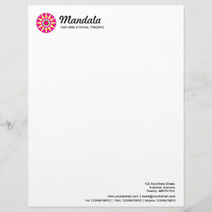 Papel Timbrado Mandala caleidoscópico 05