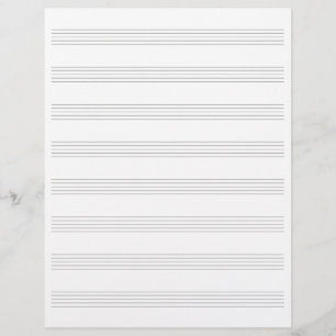 Papel Timbrado Manuscript Paper Music Funcionarios Compositor Com