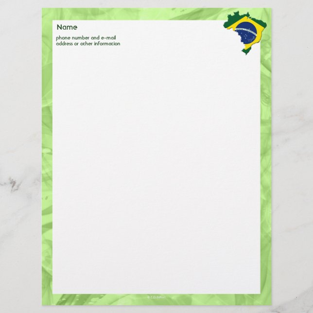 Papel Timbrado mapa do Brasil (Frente)