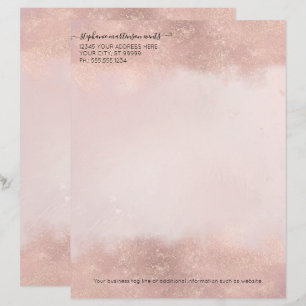 Papel Timbrado Maquiagem de Cabelo de Salão Profissional Elegant