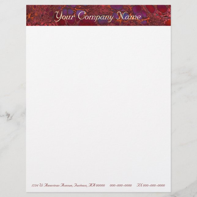 Papel Timbrado Marble Business Letterhead (Frente)