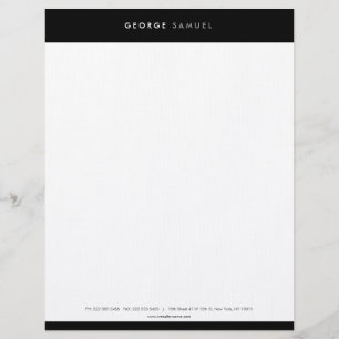 Papel Timbrado Marca de Negócios Minimalista Elegante