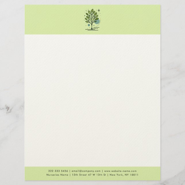 Papel Timbrado Marca Personalizada da Greenleaf Nursery  (Frente)