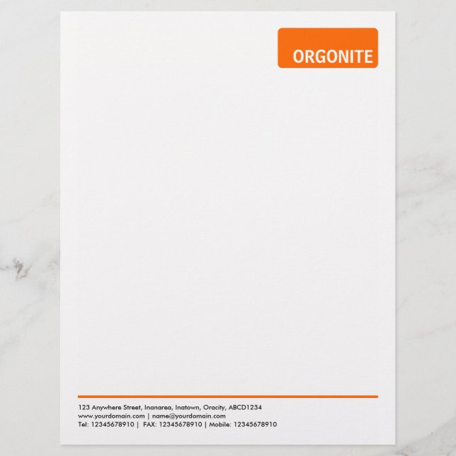 Papel Timbrado Marca Superior v3 - Laranja (Frente)