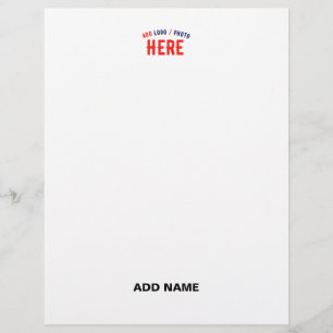 PAPEL TIMBRADO MARCA VERIFICADA BRANCA PERSONALIZÁVEL MODERNA