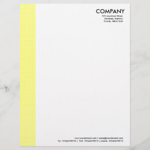 Papel Timbrado Margem ao quadrado - Amarelo