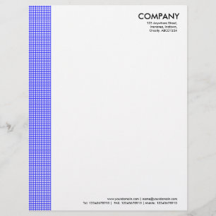 Papel Timbrado Margem ao quadrado - Azul