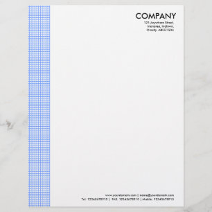 Papel Timbrado Margem ao quadrado - Azul bebê