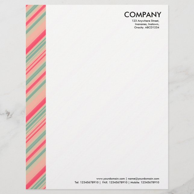 Papel Timbrado Margem Colorida - Listras 310515 (06) (Frente)