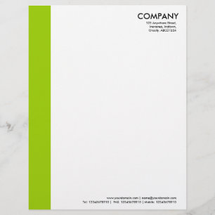 Papel Timbrado Margem de cor - Verde marciano