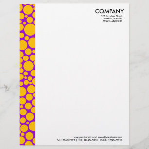 Papel Timbrado Margem de detecção - âmbar em roxo