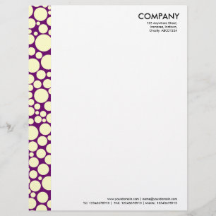 Papel Timbrado Margem de detecção - Creme em roxo