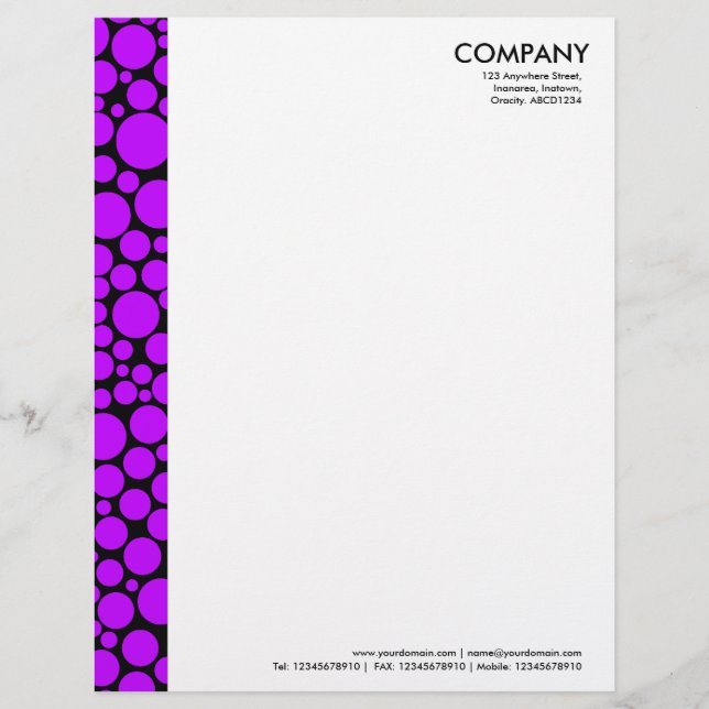 Papel Timbrado Margem de detecção - Roxo a preto (Frente)