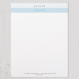 Papel Timbrado Margem de Letra Personalizada de Dois Tom Azul Min