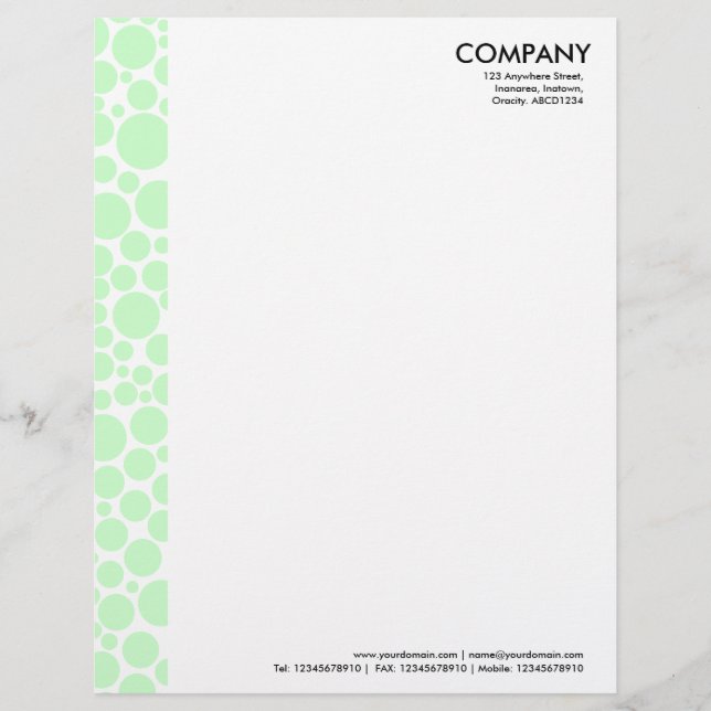 Papel Timbrado Margem de Superfície - Verde Pálido (Frente)