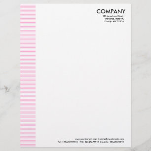 Papel Timbrado Margem Enfileirada - Rosa