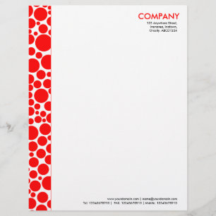 Papel Timbrado Margem Manchada - Vermelho