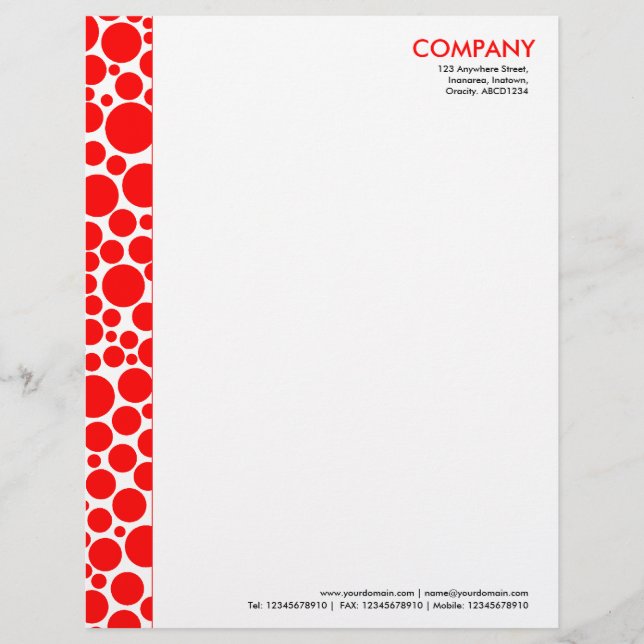 Papel Timbrado Margem Manchada - Vermelho (Frente)