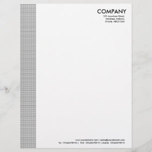 Papel Timbrado Margem Quadrada - Cinza 666666