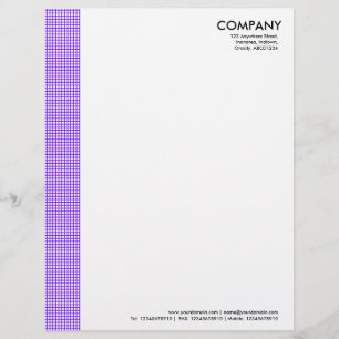 Papel Timbrado Margem Quadrada - Roxo