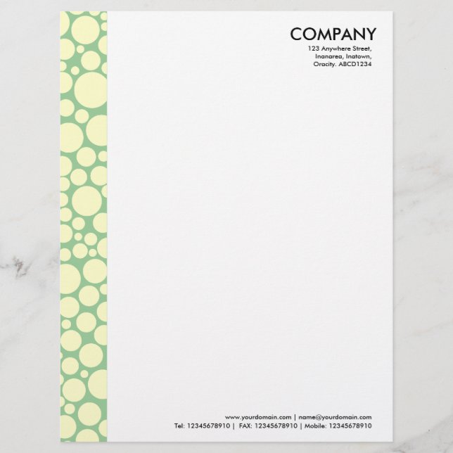 Papel Timbrado Margem Spott - Creme em Verde Claro (Frente)