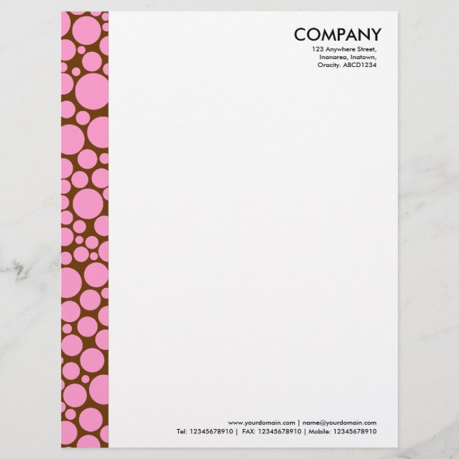 Papel Timbrado Margem Spott - Rosa em Castanho (Frente)