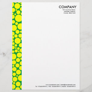 Papel Timbrado Margem Spotty - Amarelo em Verde